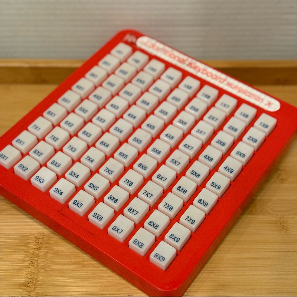 Kids Math Multiplication Keyboard Toy Red Learning Educational Tool School Learn - Picture 5 of 5